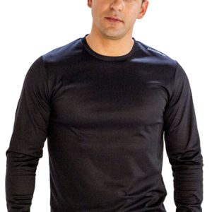 Black full sleeve men’s t-shirt