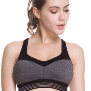 Black and Grey Comfy Gym Bra Wholesale