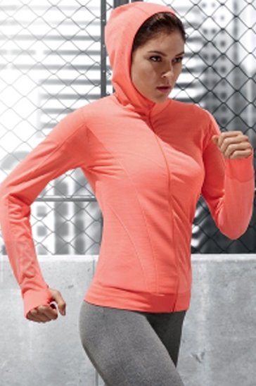 Wholesale women’s peach gym hooded sweatshirt