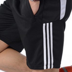 Black and white men’s workout shorts