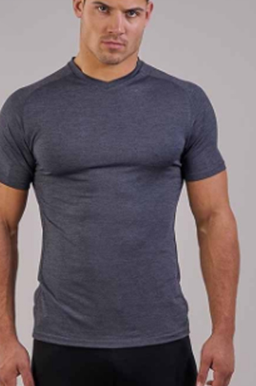 Seamless grey men’s t-shirts