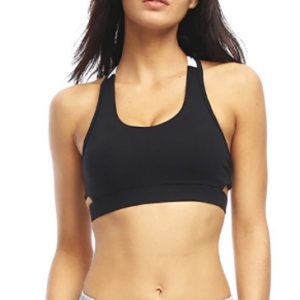 Black tank sports bra