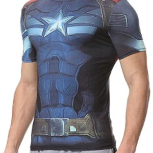 Superhero blue men’s compression t-shirt