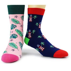 Wholesale Pink and Blue Printed Socks Set