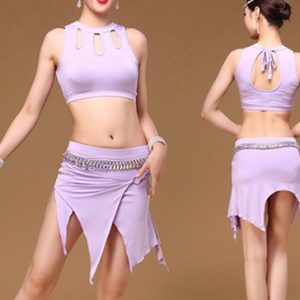 Wholesale women’s lavender classy belly dance clothing