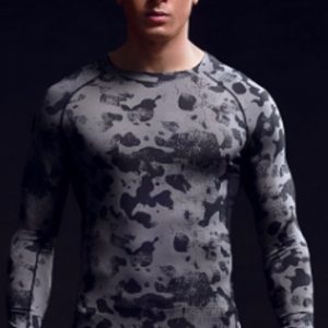 Grey printed men’s compression t-shirt