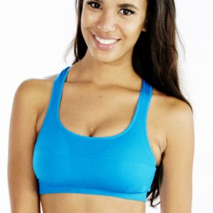 Funky aqua blue sports bra