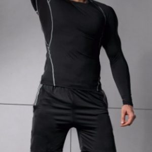 Black full sleeve men’s running tee
