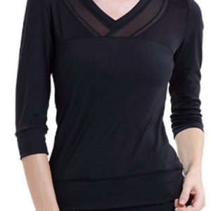 Black mesh women’s t-shirts