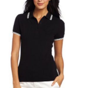 Black and white women’s polo t-shirts