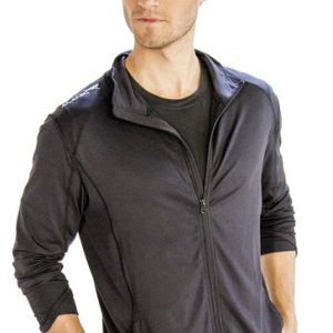 Dark grey shiny men’s running jacket