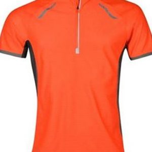 Orange high neck men’s running t-shirt