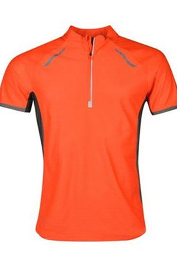 Orange high neck men’s running t-shirt