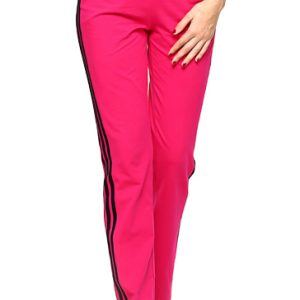 Magenta and black women’s track pants