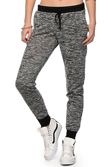 Bulk Self printed grey and black women’s track pants Manufacturer in ...