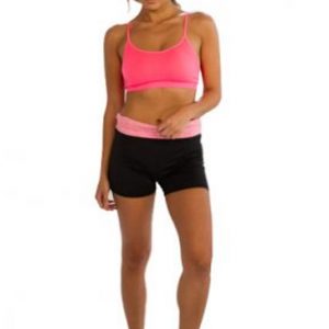 Pink cropped women’s t-shirt