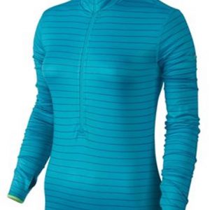 Wholesale Womens Blue Striped Compression Pullover