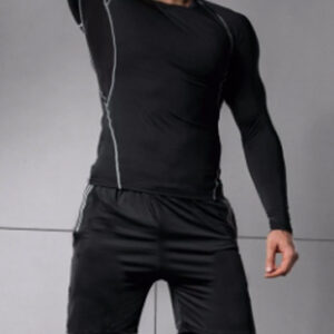 Black full sleeve men’s running Tee