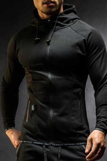 Bulk Wholesale Faded black high-neck fitness men’s sweatshirt ...