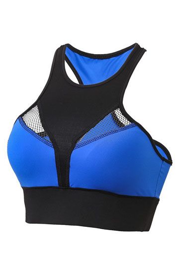 Bulk Blue and Black Combination Sports Bra Manufacturer in USA ...