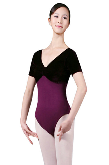 Black and Purple Bodycon Skater and Gymnastic Leotard Manufacturer