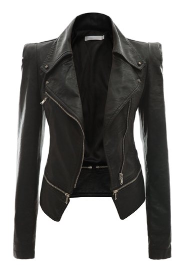 Classy Black Leather Women’s Activewear Jacket