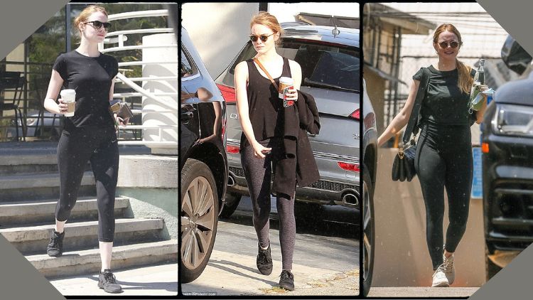 emma stone top workout attire