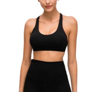 wholesale black regular sports bra