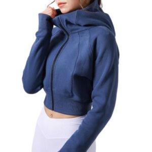 wholesale dark blue yoga jackets for women