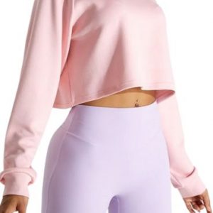 bulk baby pink cropped yoga sweatshirts